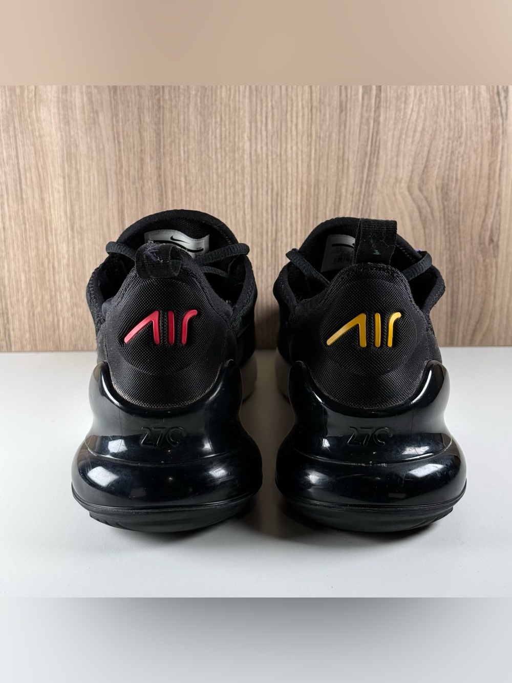 Nike Air Max 270 Game Change Black Multi Color Shoes CJ6960-001 GS 7Y / Wmns 8.5 - Picture 4 of 9